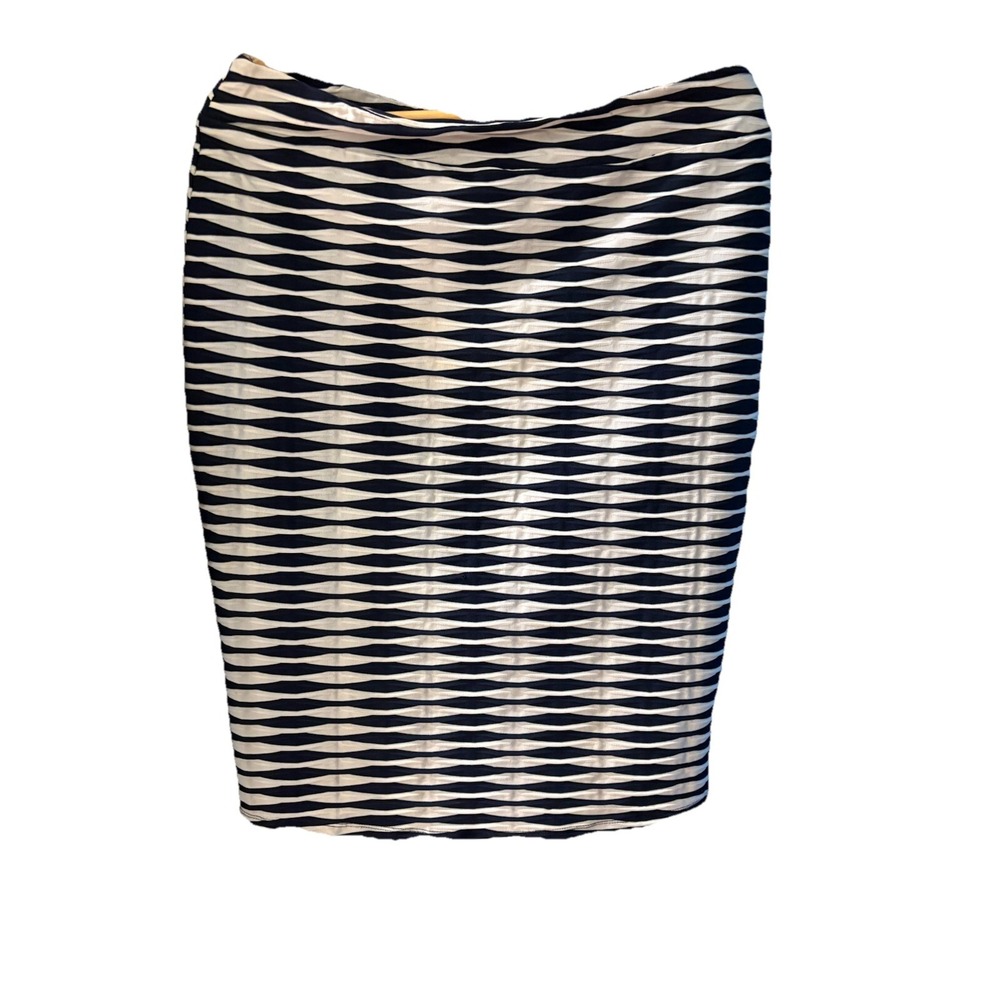 Y2K bodycon Soho Apparel Ltd Skirt Sz M Black & White Straight Abstract Stripes